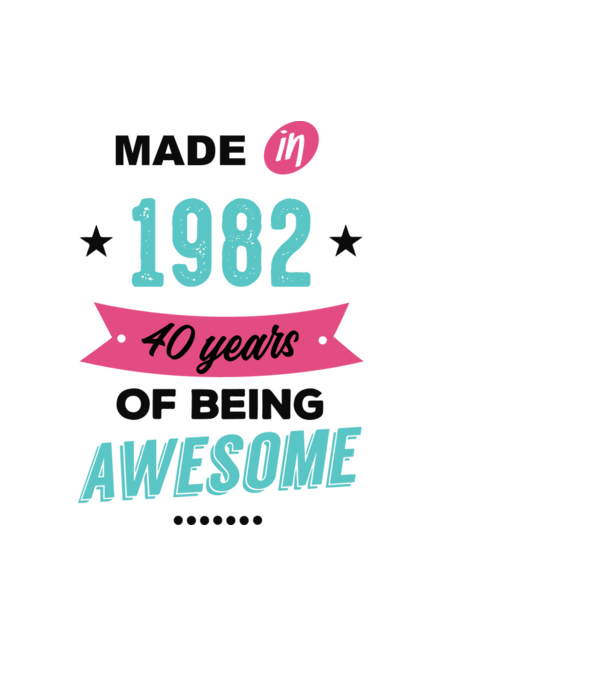 MADE in 1982 model albastru deschis pe tricou