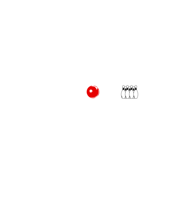 Bowling EKG model negru pe tricou