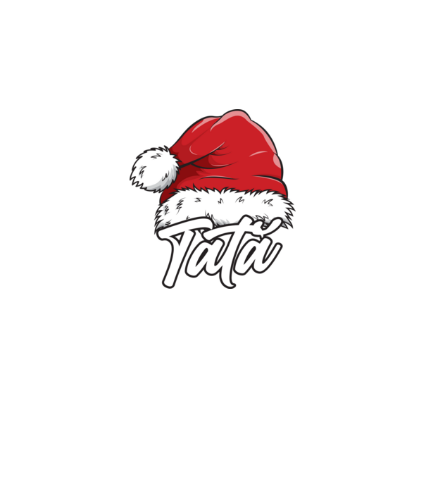 tată Santa Hat model negru pe tricou