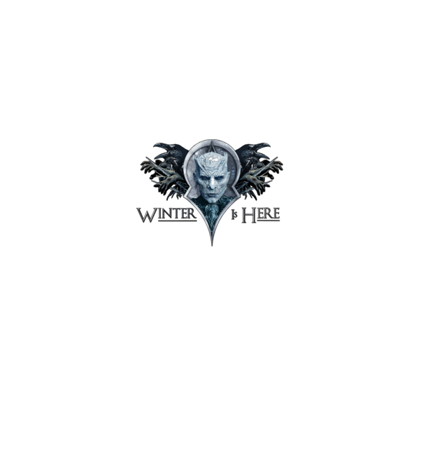 Winter is Here model negru pe tricou