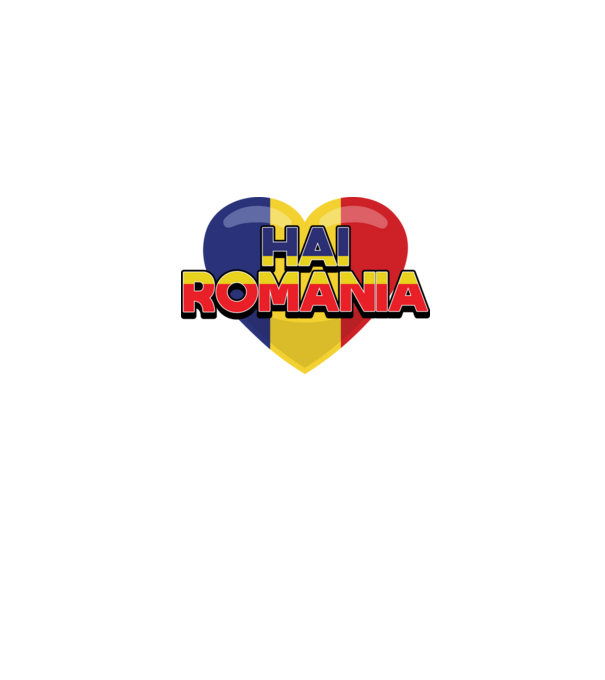 Romania heart model albastru jeanși pe tricou