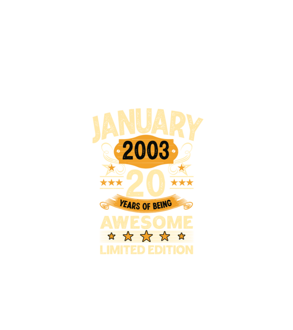 January 2003 20 years of being limited edition model negru pe tricou