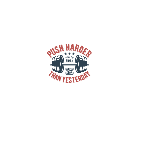 push harder model gri pe tricou