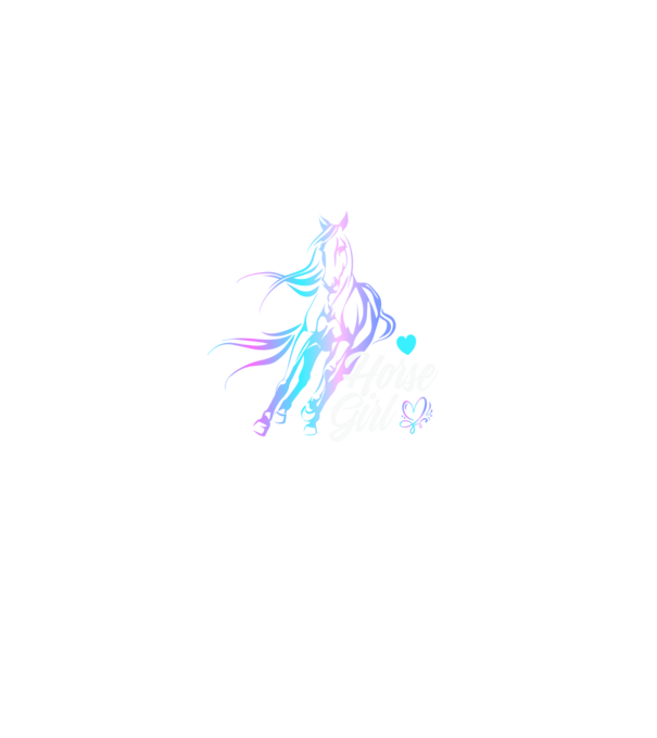 Horse girl 2 model negru pe tricou