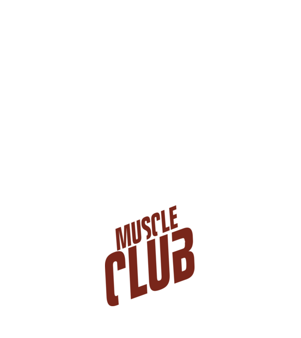 Muscle Club model alb pe tricou