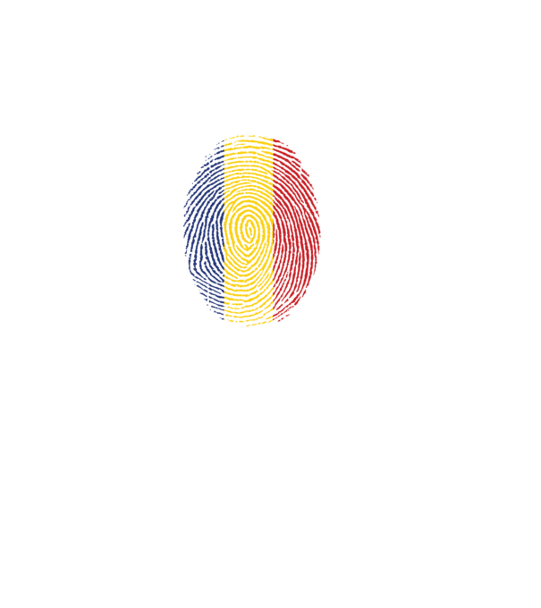 România fingerprint model negru pe tricou