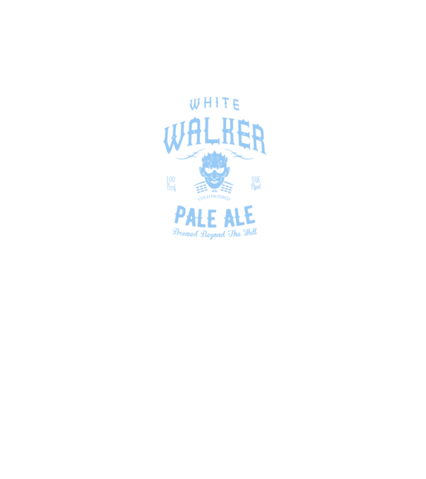 White Walker Pale Ale model negru pe tricou