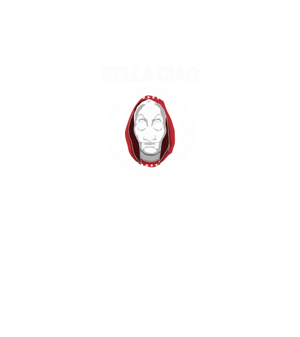 bella ciao stroke white model negru pe tricou
