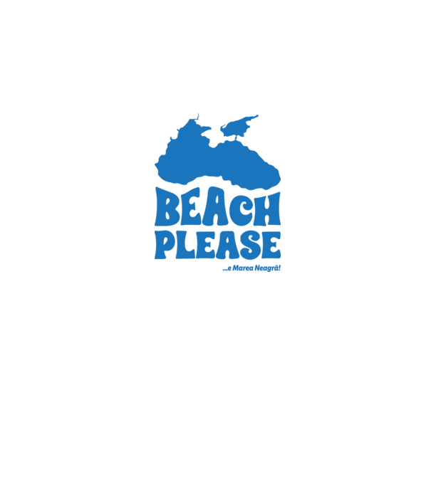 Beach please, e Marea Neagră! model alb pe tricou