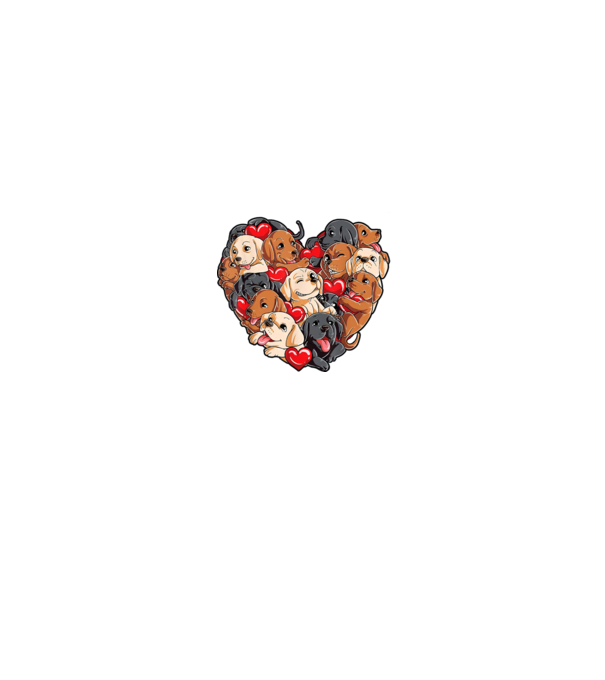 Puppy Heart model negru pe tricou