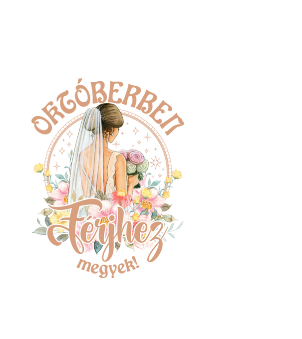 mă mărit - în octombrie model alb pe tricou