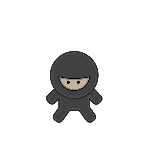 ninja model alb pe tricou