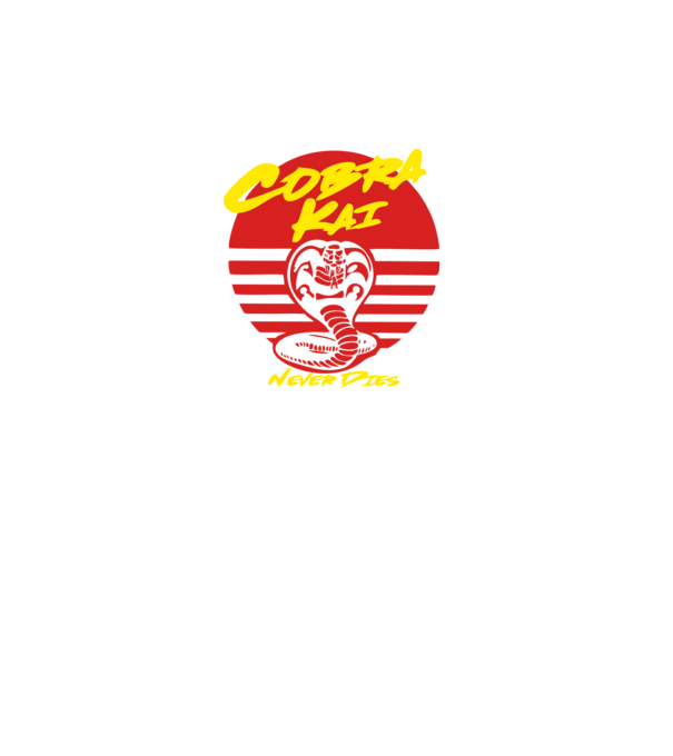 cobra kai sunset logo model turcoaz pe tricou
