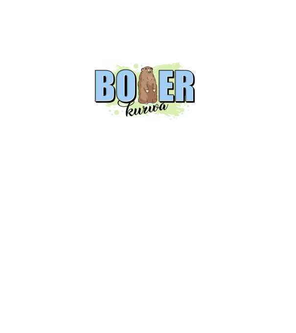 Bober Kurwa model alb pe tricou