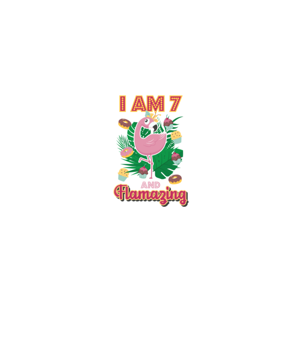 FLAMAZING Birthday 7 Years old model alb pe tricou