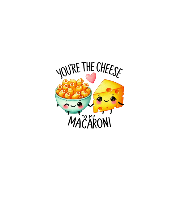 Cheese to my Macaroni model albastru deschis pe tricou