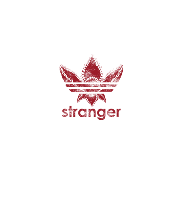 stranger things logo model albastru jeanși pe tricou
