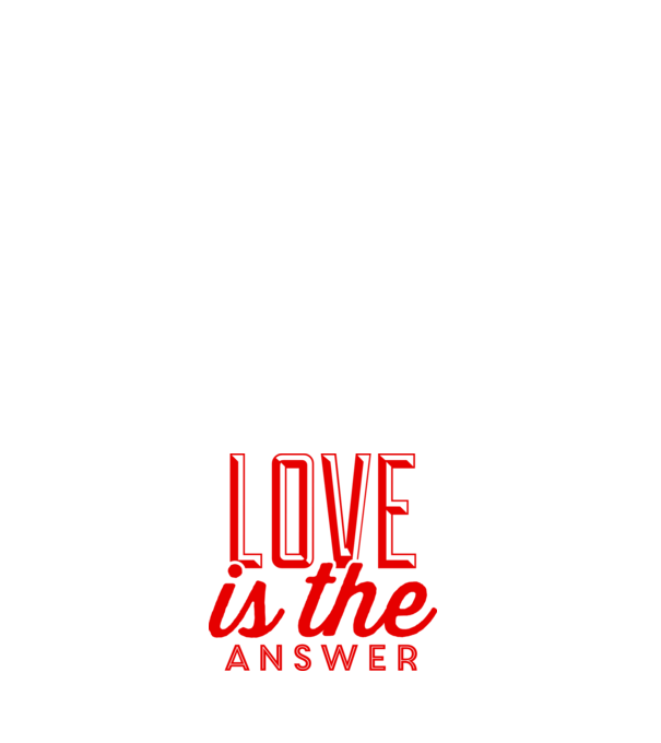 love in answer model negru pe tricou