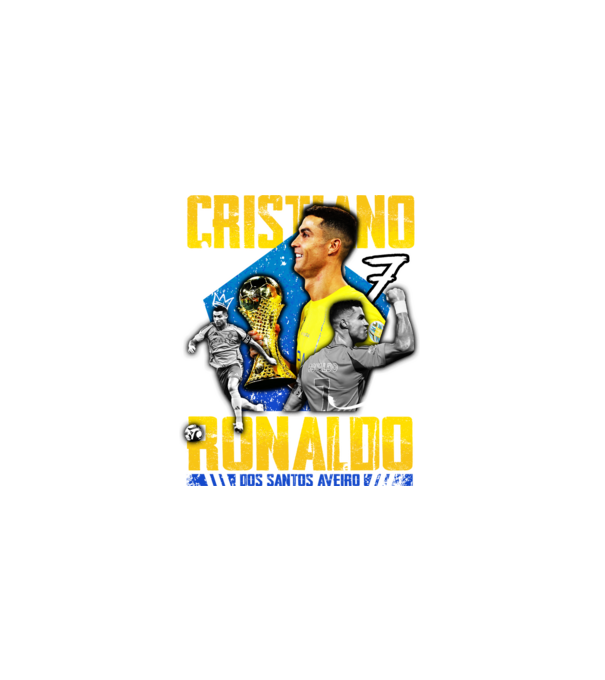 Ronaldo tribute model negru pe tricou