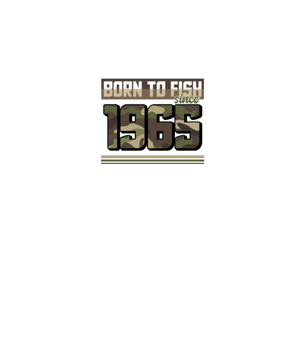 Born to fish since 1965 model negru pe tricou