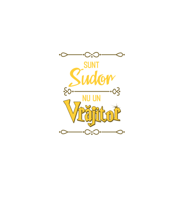Sunt sudor, nu un vrăjitor model negru pe tricou