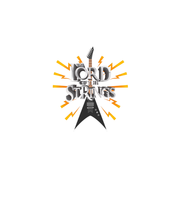 Lord of the Strings model gri închis pe tricou