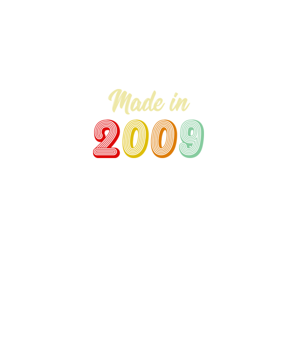 made in 2009 retro model negru pe tricou