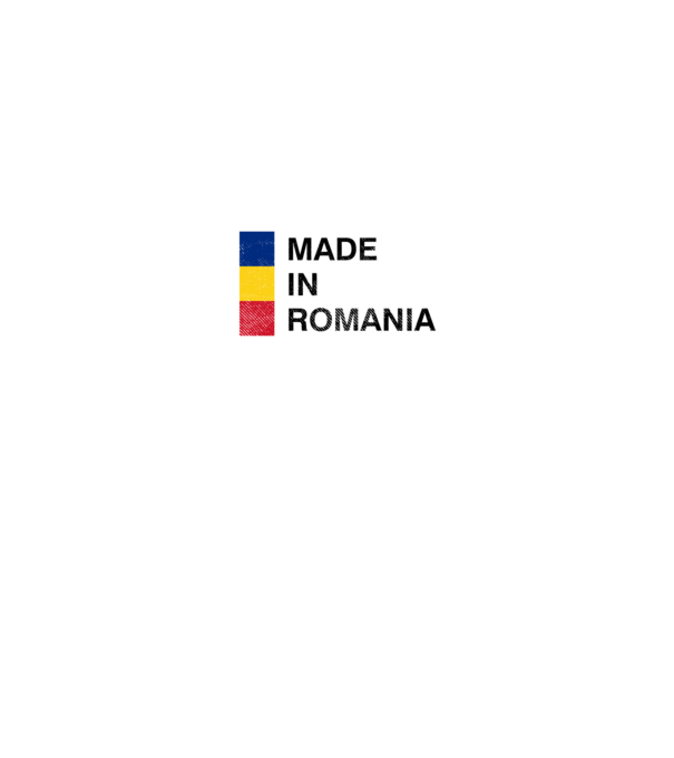 made in romania model negru pe tricou