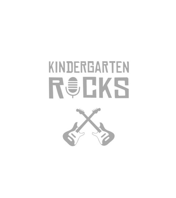 Kindergarten rocks model negru pe tricou