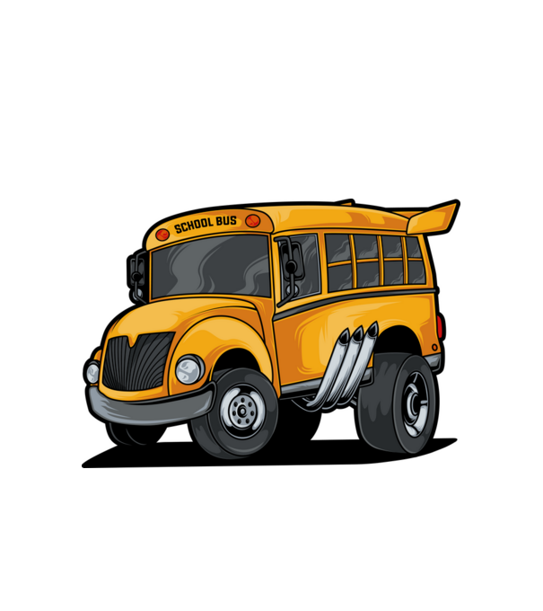 Autobuze model alb pe tricou