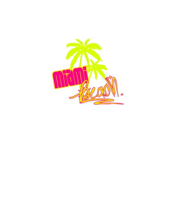 Miami beach model roz neon pe tricou