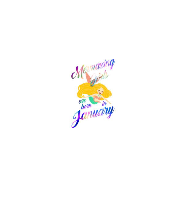 Mermazing girls are born january model negru pe tricou