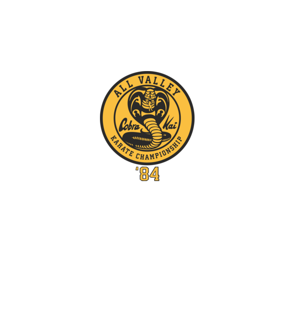 all valley karate cobra kai model negru pe tricou