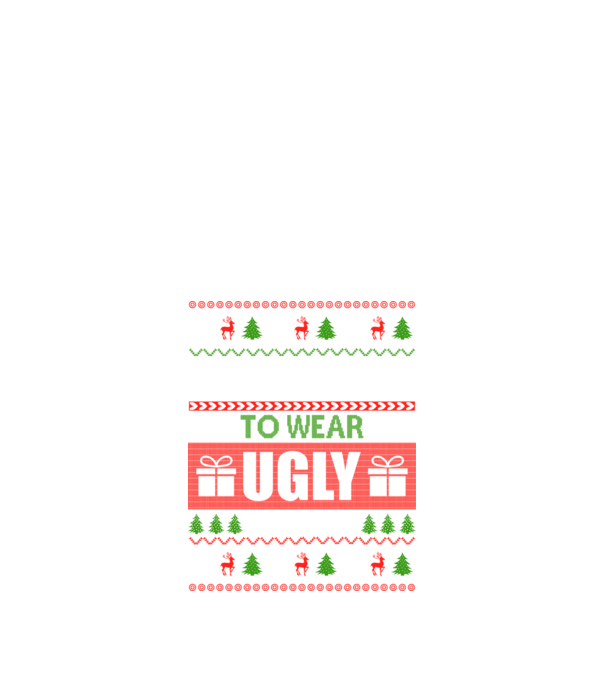 Too Cute for ugly sweater model negru pe tricou
