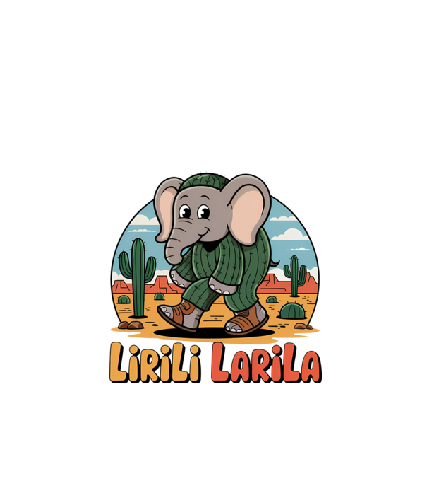 Lirili Larila model negru pe tricou