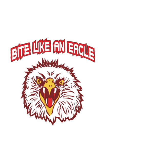 bite like an eagle cobra kai model negru pe tricou