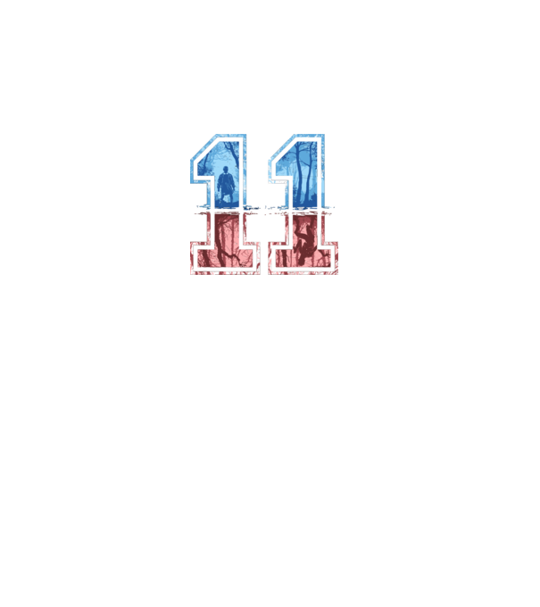 11 eleven stranger things model negru pe tricou