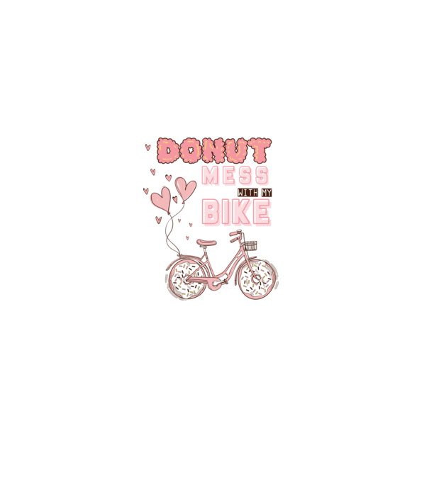 Donut mess with my bike model alb pe tricou