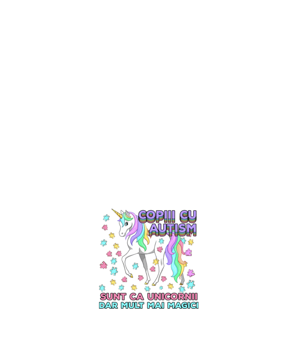Copiii cu autism sunt ca unicornii, dar mult mai magici model negru pe tricou