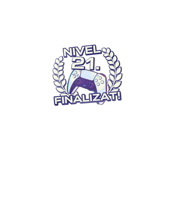 Nivel 21 finalizat! model negru pe tricou