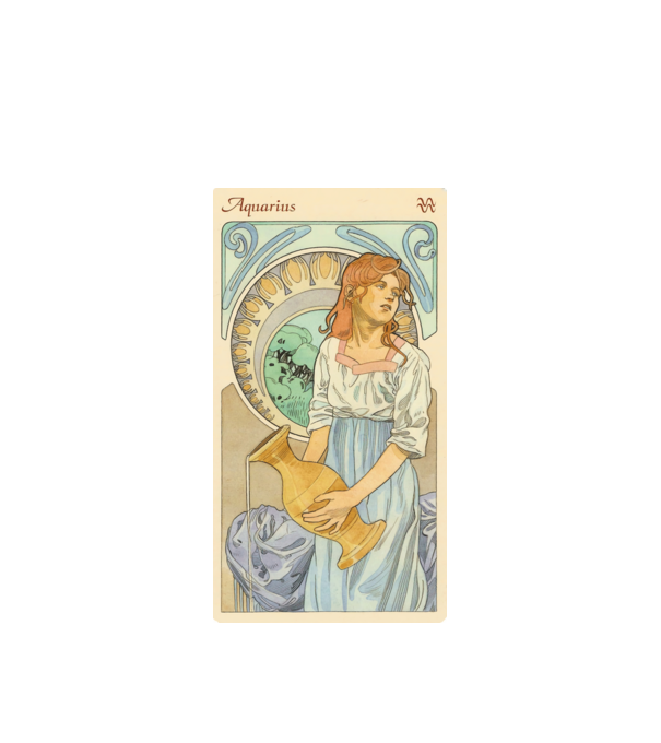Horoscop Tarot VARSATOR model alb pe tricou