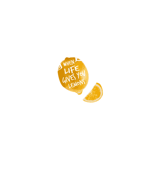 When life gives you lemons... model albastru închis pe tricou