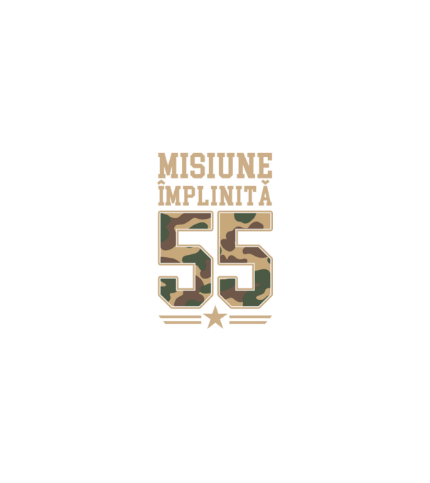 Misiune împlinită 55 model nisipiu pe tricou