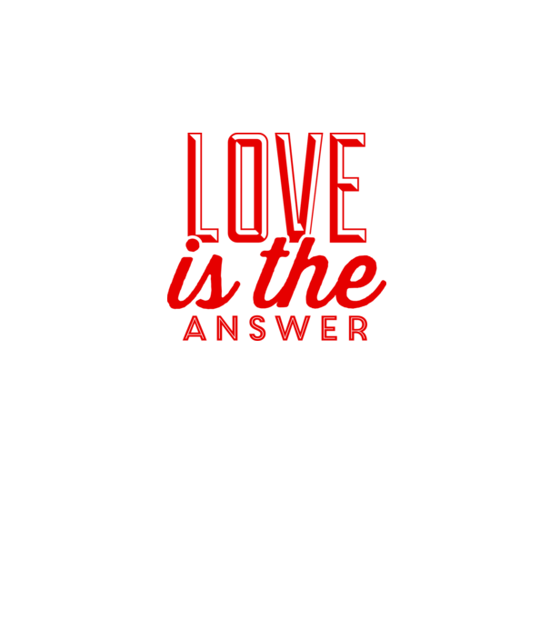 love in answer model negru pe tricou