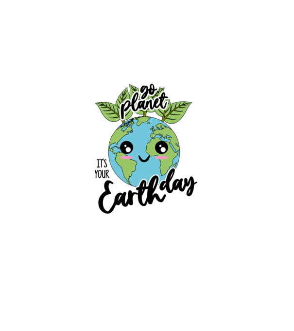 Go planet its your earth day model alb pe tricou