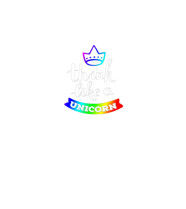 I think like a UNICORN model negru pe tricou