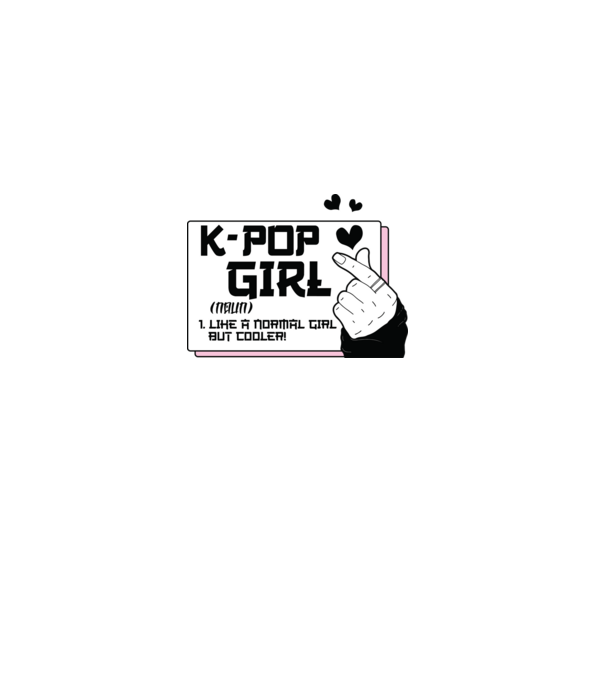 K-POP FANGIRL model alb pe tricou
