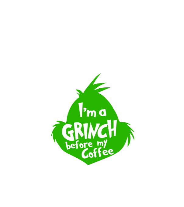 Grinch before coffee model negru pe tricou