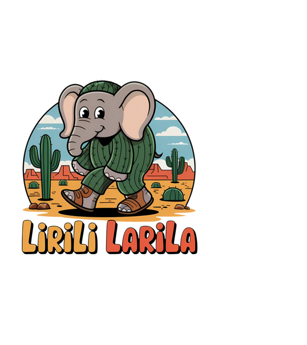 Lirili Larila model negru pe tricou