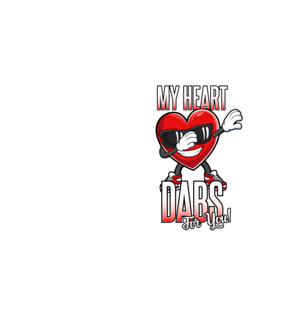My Heart Dabs For You model galben neon pe tricou